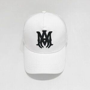 AMIRI White Hat with Bold Black Emblem